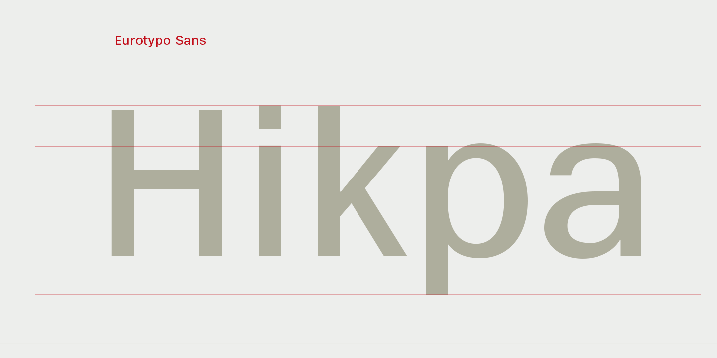 Пример шрифта Eurotypo Sans #6